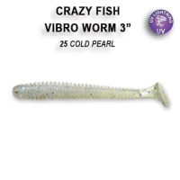 Силиконовая приманка Crazy Fish Vibro Worm 3" 11-75-25-6