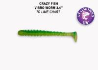 Силиконовая приманка Crazy Fish Vibro Worm 3.4" 13-85-7d-6
