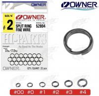 Кольца заводные Owner Split Ring Fine Wire №3 19.2кг/20шт