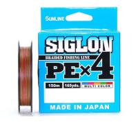 Шнур Sunline Siglon PE X4 Multicolor 150m #0.6 10lb/4.5kg