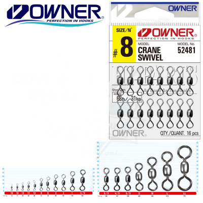 Вертлюжок Owner Crane Swivel №6 44кг/14шт