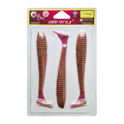 Силиконовая приманка Crazy Fish Vibro Fat 5.8" цвет 12