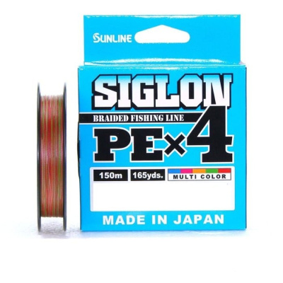 Шнур Sunline Siglon PE X4 Multicolor 150m #0.6 10lb/4.5kg