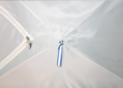 Походная баня Пингвин Призма Премиум (1-сл) 215*215 cm Композит (бело-синий)