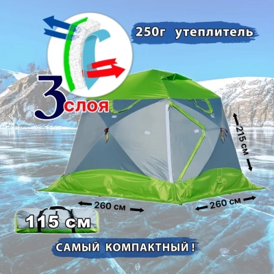 Зимняя палатка Лотос КубоЗонт 4 Компакт Термо (260х260/215 см)