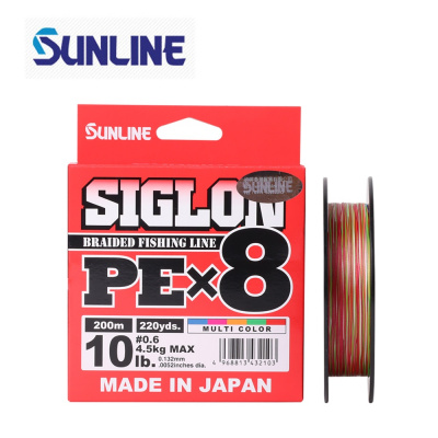 Шнур Sunline Siglon PE X8 Multicolor 150m #0.3 5lb/2.1kg