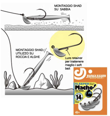 Джиг головки JungleGym J300 Sleeper Jig Head 1.5gr