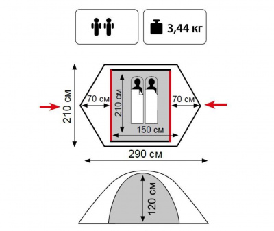 Палатка Универсальная Tramp Lite Hunter 2 (V2)