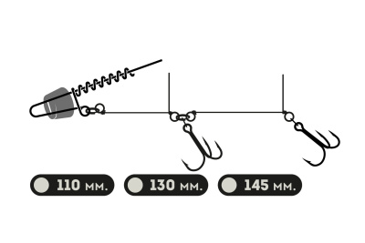 Оснастка Xbaits X Stinger Regular 130 mm крючок 2/0