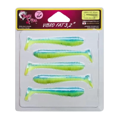 Силиконовая приманка Crazy Fish Vibro Fat 3.2" 73-80-40d-6