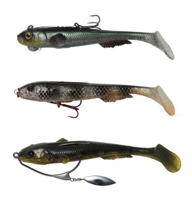 Силиконовая приманка Savage Gear LB 3D Goby Shad 23cm 96gr Motor Oil Goby UV/ 1 штука