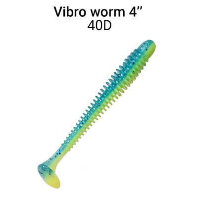 Силиконовая приманка CF Crazy Fish Vibro Worm 4" 75-100-40d-6