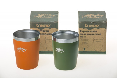 Термостакан металлический Tramp 250 мл зелёный