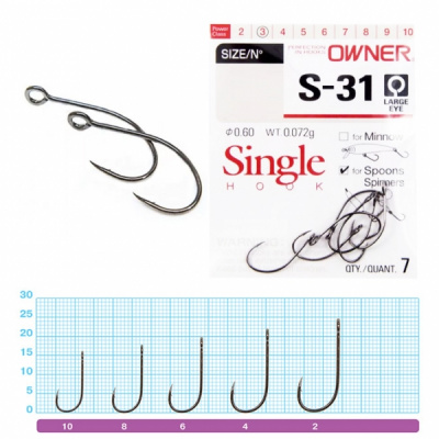 Крючок Owner Single Hook S-31 №6 7 шт.