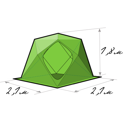 Зимняя палатка Лотос Куб 3 Классик А8 (210х210/180 см)