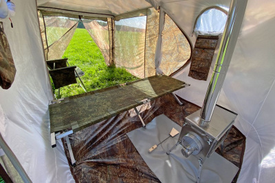 Коврик Берег серый из усиленной термоткани с двухсторонней силиконовой пропиткой (100х70мм)