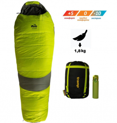 Спальный мешок кокон Tramp Voyager Compact (правый) 185*80*55 см (-10°C)
