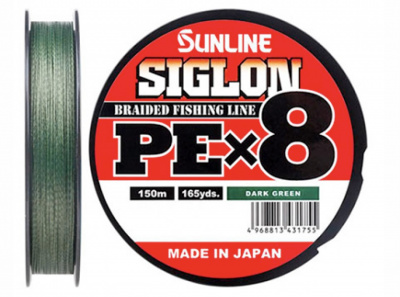 Шнур Sunline Siglon PE X8 Dark Green 150m #1.5 25lb/11kg