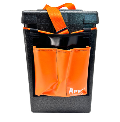 Рыболовный ящик-поплавок Camping World "Друг-2" 30л цвет чёрный (в комплекте резинка и карман для полезных мелочей и самоспасатель Друг)