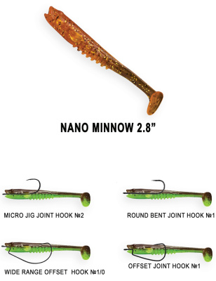 Силиконовая приманка Crazy Fish Nano Minnow 2.8" 53-70-55R-7