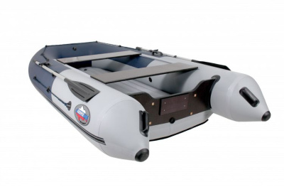 Лодка Grouper GR 335W (кокпит 80 см) НДНД (серо - красный) модель 2026 г