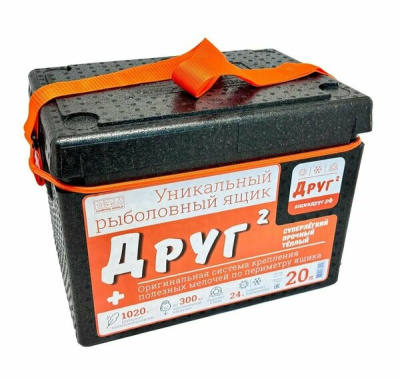 Рыболовный ящик-поплавок Camping World "Друг-2" 20л цвет чёрный (в комплекте резинка и самоспасатель Друг)