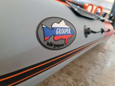 Лодка Grouper GR 350 НДНД (серо - красный) модель 2026 г