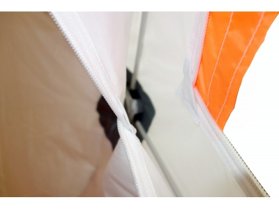 Зимняя палатка Призма Премиум (2-сл) 215*215 (бело-оранжевый)