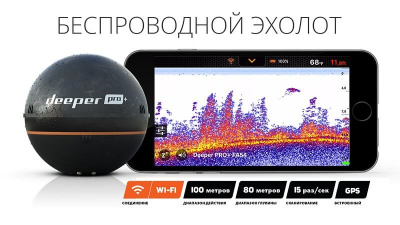Беспроводной эхолот Deeper PRO+