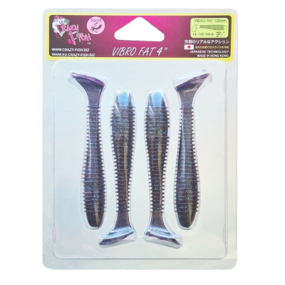 Силиконовая приманка Crazy Fish Vibro Fat 4" 14-100-99-6