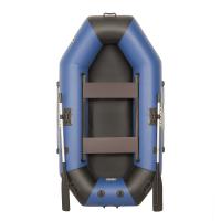 Лодка гребная под мотор Sharks S250 Люкс синий/чёрный (пол-книжка)