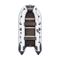 Лодка ПВХ Ривьера Компакт 3200 СК "Касатка" светло-серый/черный
