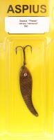 Блесна Aspius Ятаган 4gr латунь черненая тройник Mustad