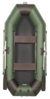 Лодка гребная под мотор Sharks S260 Люкс зелено/черный (пол-книжка)