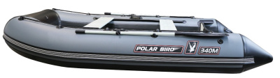Лодка Polar Bird 385М New Merlin Стеклокомпозит (чёрно-серый)