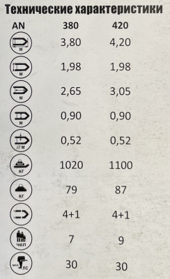 Лодка Посейдон Антей - 420 (темно-серый)
