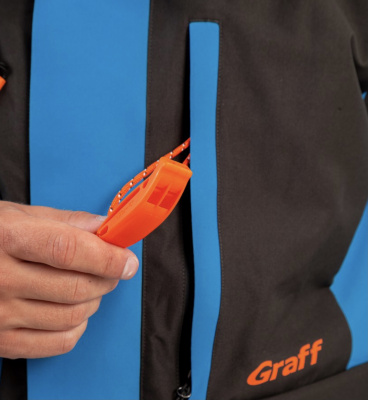 Костюм рыболовный Graff (поплавок -15°С) (215ОВ-3 черно-голубой) размер XXL (182-188)