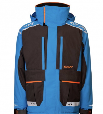 Костюм рыболовный Graff (поплавок -15°С) (215ОВ-3 черно-голубой) размер M (182-188)