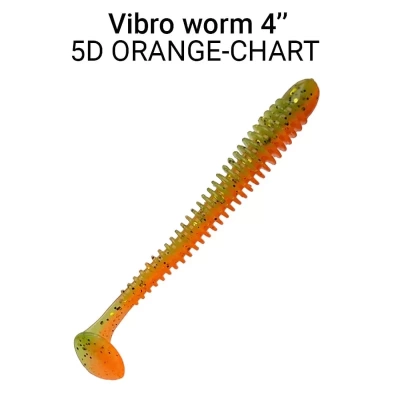 Силиконовая приманка Crazy Fish Vibro Worm 4" 75-100-5d-6