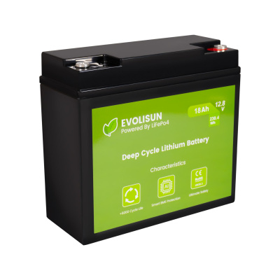Аккумулятор EVOLISUN LiFePO4 12.8 V, 18 Ah (20A)