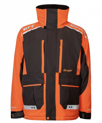 Костюм рыболовный Graff (поплавок -15°С) (215ОВ-11 черно-оранжевый) размер S (170-176)