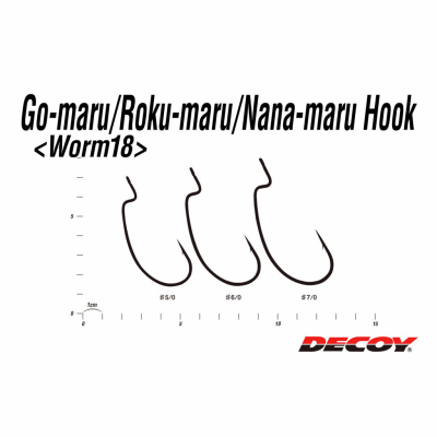 Крючки офсетные Decoy WORM 18 Hook 6/0 4шт