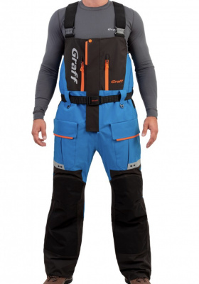 Костюм рыболовный Graff (поплавок -15°С) (215ОВ-3 черно-голубой) размер XXL (182-188)