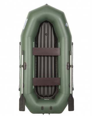 Лодка гребная под мотор Лоцман Профи 240 ВНД (зелёный)