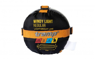 Спальный мешок кокон Tramp Windy Light Regular (левый) 220*80*55 см (-10°C)