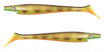 Силиконовая приманка Strike Pro Pig Shad Jr. #C039 Orange Belly Perch (2 шт.)