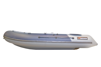 Лодка Grouper GR 375W (кокпит 92 см) НДНД (серо - красный) модель 2026 г