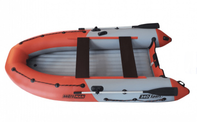 Надувная лодка Boatsman BT340ASR Sport (серо - красный)