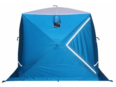 Зимняя палатка Призма Премиум STRONG (1-сл) 225*215 (бело-синий)