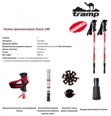 Трекинговые палки Tramp Scout 